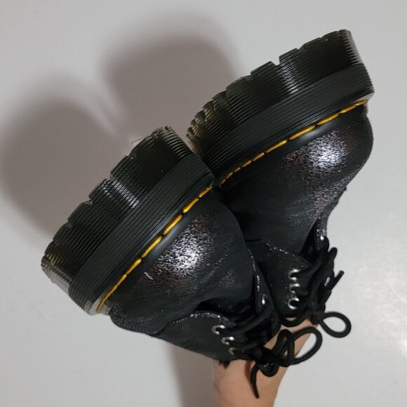 NEW Dr Martens 1461 Faux Fur Oxfords Womens 7 Whimsygoth Platform Grunge Y2K - Picture 3 of 9